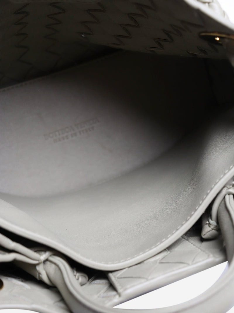 Sage green Andiamo medium Intrecciato leather tote Shoulder bags Bottega Veneta 