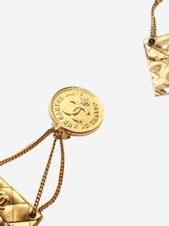 Gold Iconic CC Bag Motif 2.55 clip on earrings Earrings Chanel 