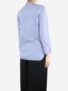 Celine Blue striped cotton shirt - size UK 14