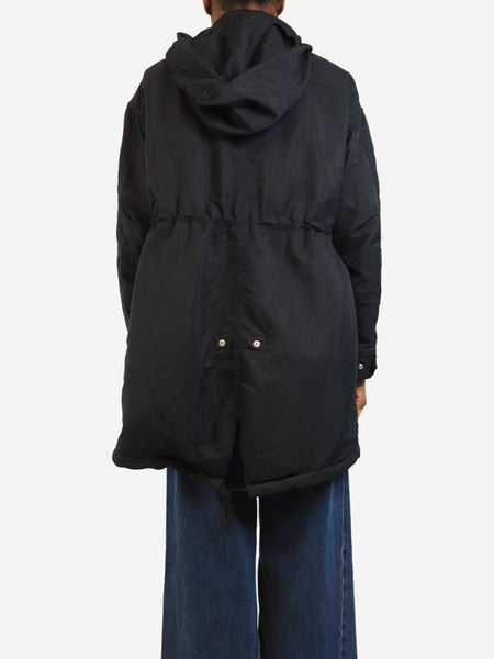 Navy hooded nylon parka - size UK 6 alternate image