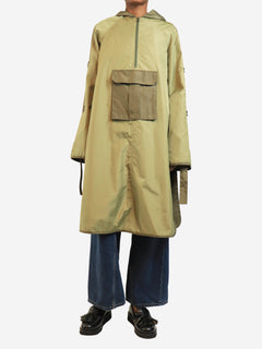 Olive ripstop hooded poncho - size UK 6 Coats & Jackets Ganni 