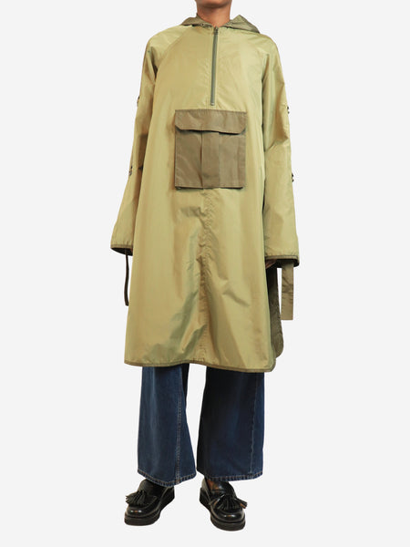 Olive ripstop hooded poncho - size UK 6 product image