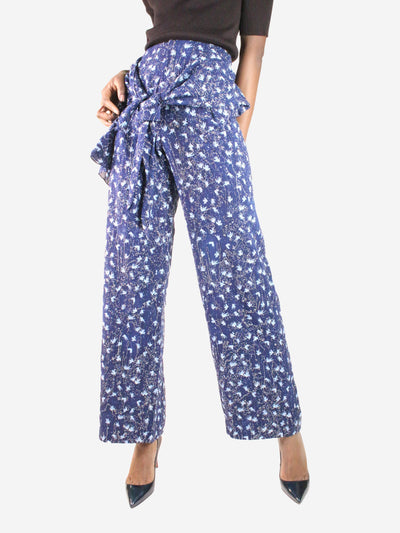 Blue sparkly printed trousers - size FR 36 Trousers Chloe