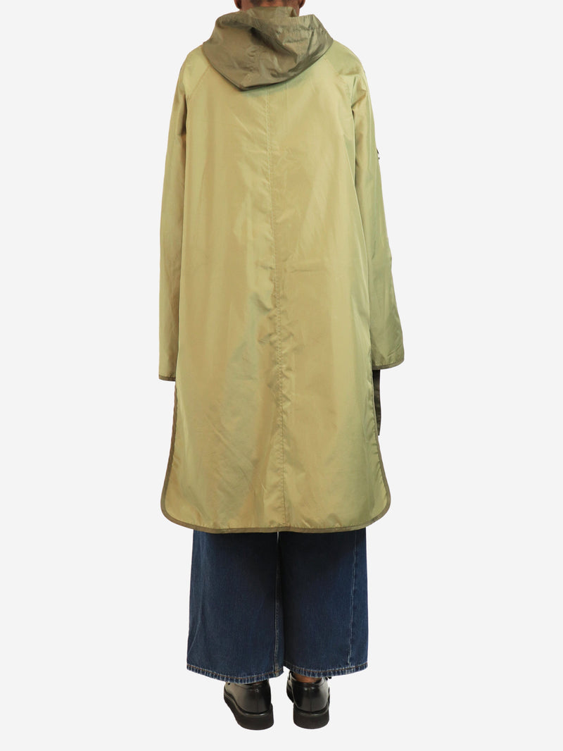 Olive ripstop hooded poncho - size UK 6 Coats & Jackets Ganni 