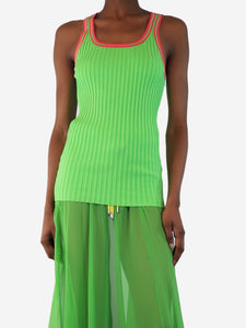 Prabal Gurung Green ribbed tank top - size XS
