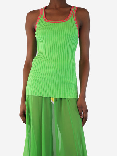 Green ribbed tank top - size XS Tops Prabal Gurung 