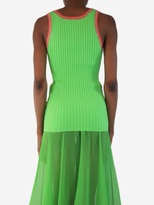 Prabal Gurung Green ribbed tank top - size XS