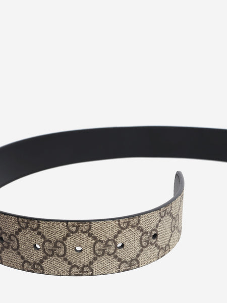 Brown GG Supreme canvas reversible Interlocking G belt alternate image