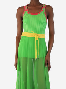 Prabal Gurung Green ribbed tank top - size XS