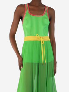 Prabal Gurung Green ribbed tank top - size XS