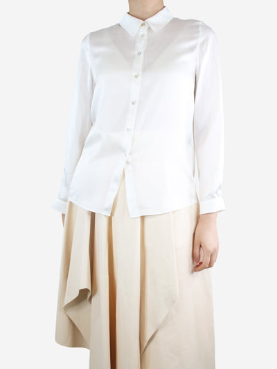 White silk shirt - size S Tops Divine Cashmere 