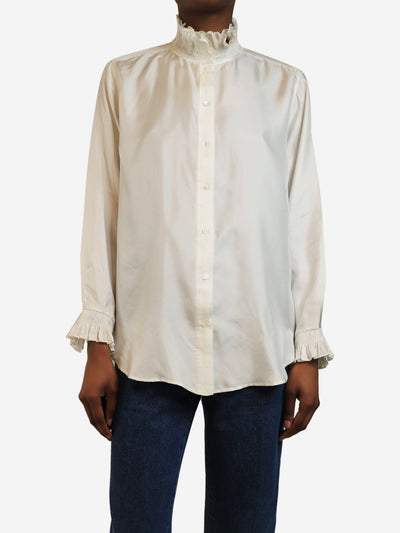 Cream satin silk blouse - size S Tops Sandro 