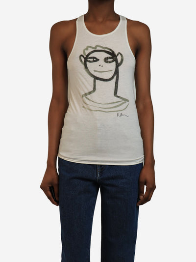 White face-print tank top - size UK 8 Tops Marni 