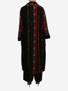 Pierre-Louis Mascia Multicoloured velvet patterned robe - One Size