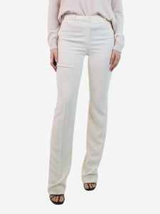 Valentino Cream crepe trousers - size UK 10