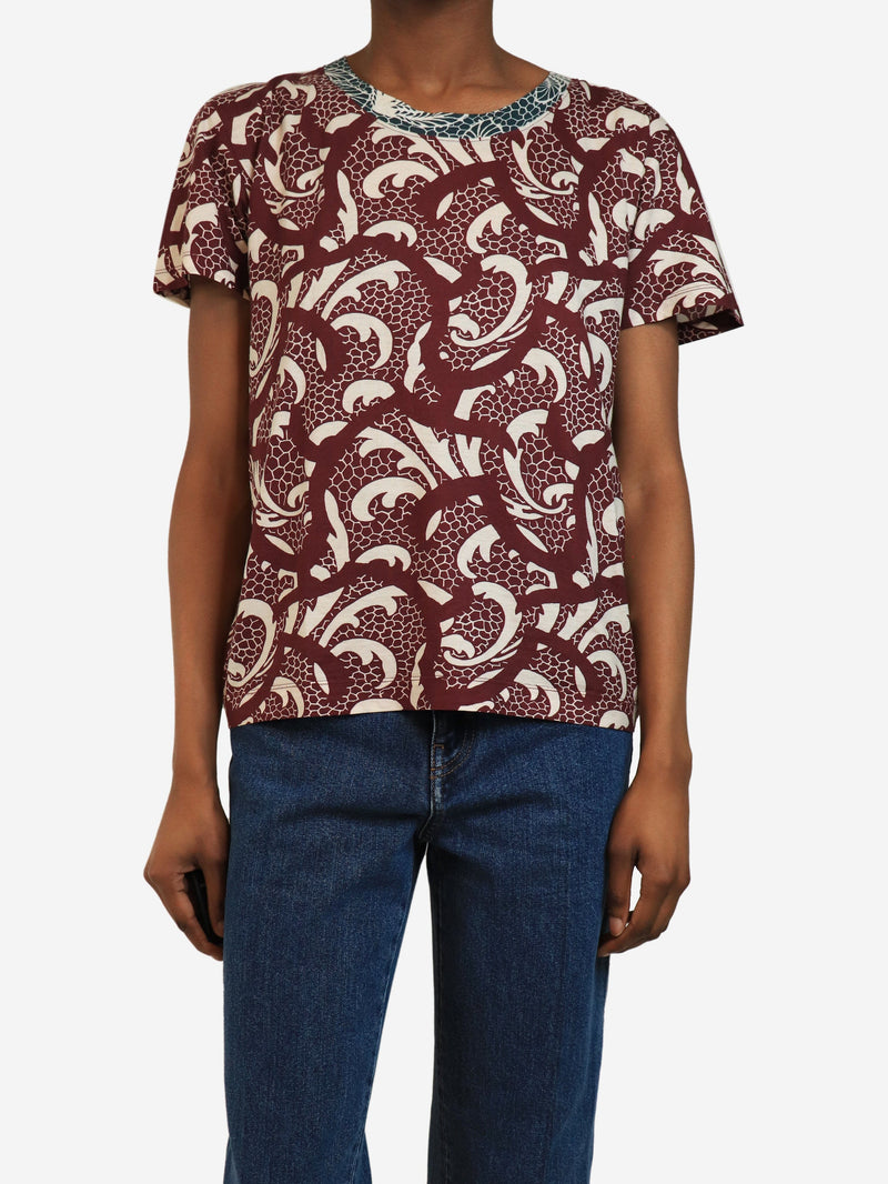 Purple printed t-shirt - size S Tops Dries Van Noten 