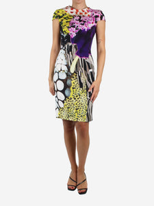 Mary Katrantzou Multicoloured silk floral printed dress - size UK 8