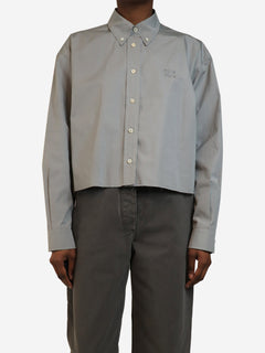 Grey cropped shirt - size UK 4 Tops Miu Miu 