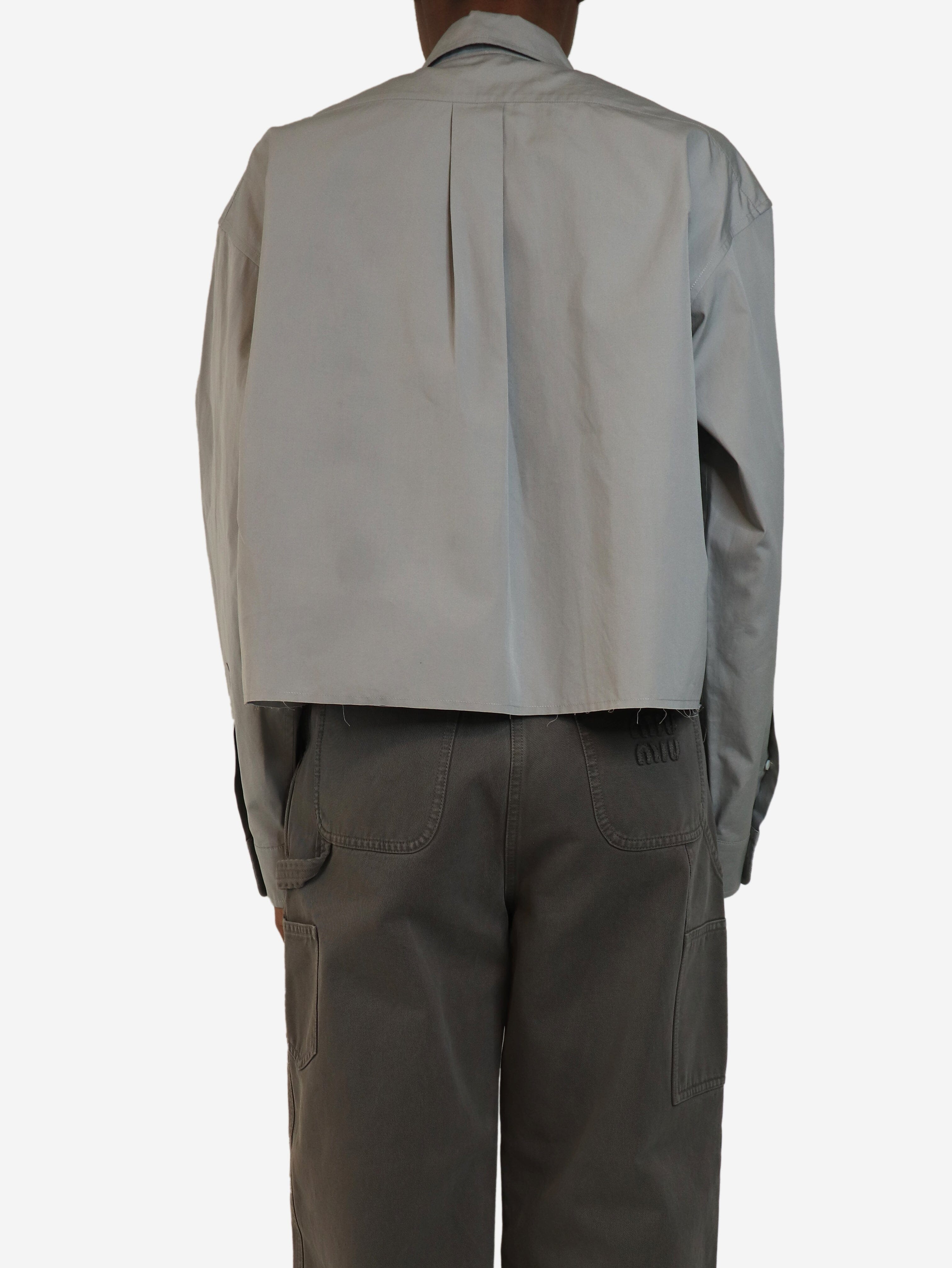 Grey cropped shirt - size UK 4 Tops Miu Miu 