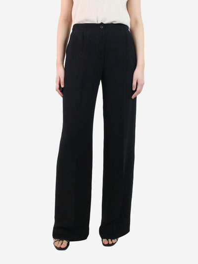 Black silk crepe trousers - size UK 10 Trousers Fendi 
