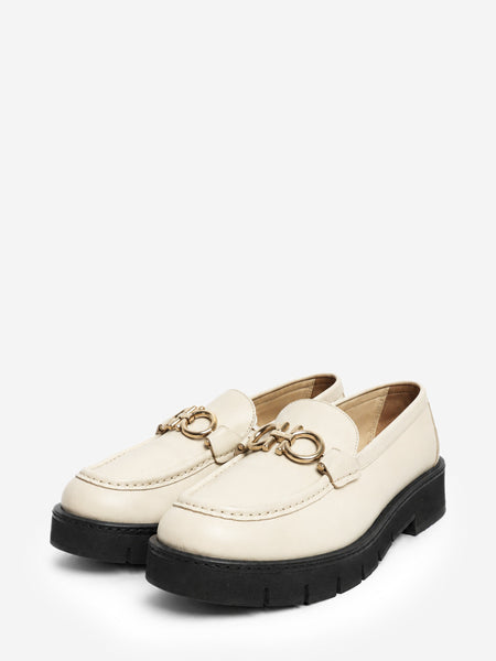 Cream leather Gancini lug sole loafers - size EU 38.5 alternate image