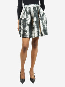 Amanda Wakeley Black balloon tie-dye mini skirt - size UK 8