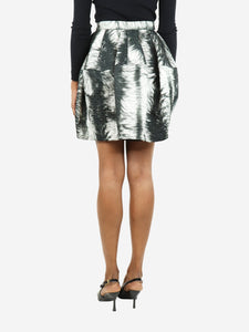 Amanda Wakeley Black balloon tie-dye mini skirt - size UK 8