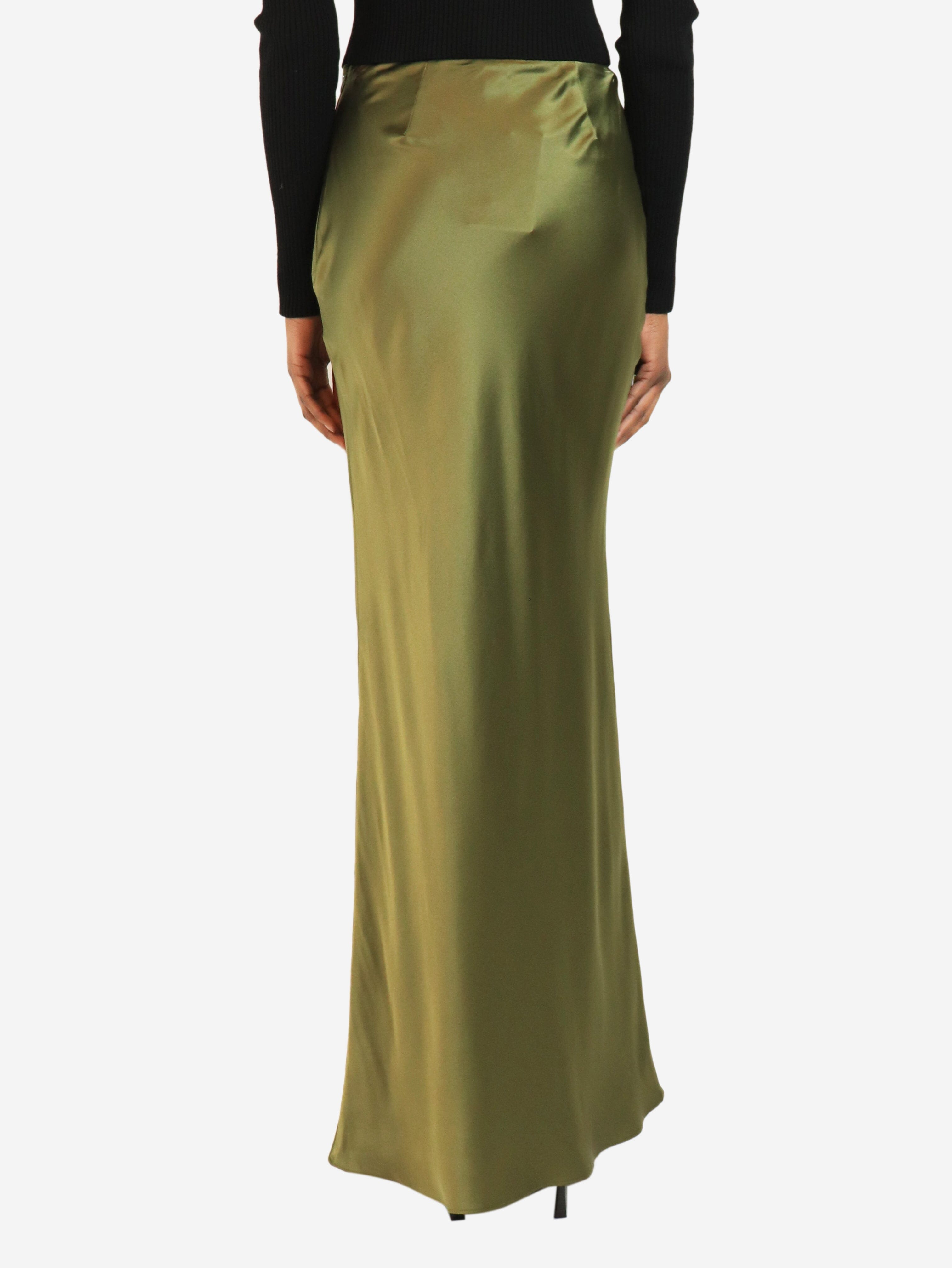 Green silk maxi skirt - size XS Skirts Cult Gaia 