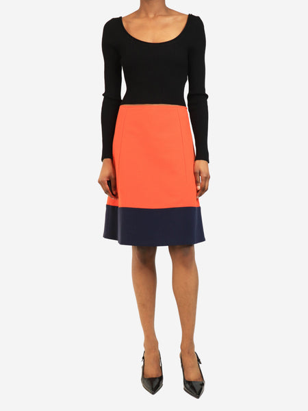 Orange A line skirt - size UK 6 alternate image