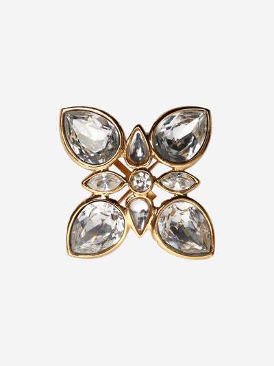 Gold embellished brooch Jewellery Saint Laurent 