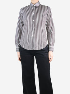 Loro Piana Brown striped shirt - size UK 10