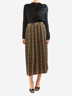 Leopard print pleated skirt - size UK 10 Skirts Celine 