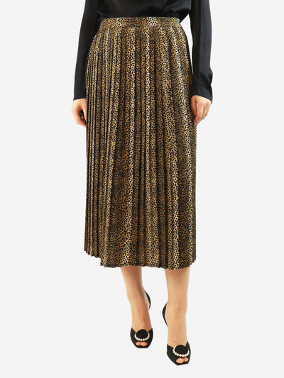 Leopard print pleated skirt - size UK 10 Skirts Celine 