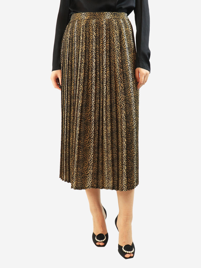 Leopard print pleated skirt - size UK 10 Skirts Celine 