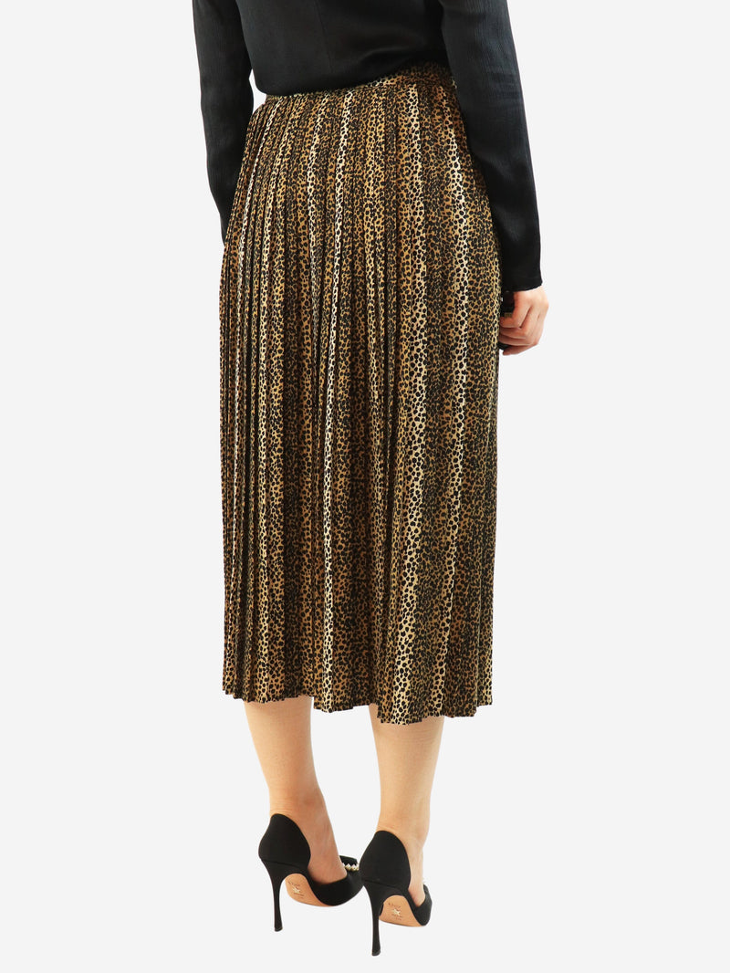 Leopard print pleated skirt - size UK 10 Skirts Celine 