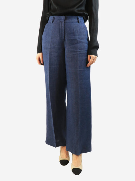 Blue linen trousers - size UK 8 product image