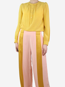 Chloe Yellow silk blouse - size UK 8