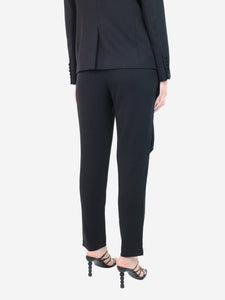 Bottega Veneta Black ruffled trousers - size UK 8