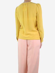 Chloe Yellow silk blouse - size UK 8