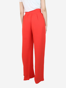 Fendi Red wide-leg crepe trousers - size UK 8