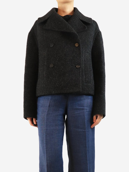 Dark grey wool peacoat - size UK 14 product image