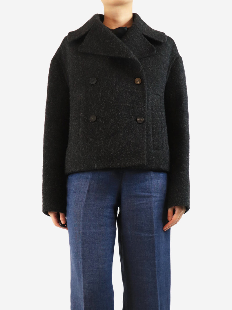 Dark grey wool peacoat - size UK 14 Coats & Jackets Dior 
