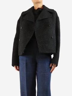 Dark grey wool peacoat - size UK 14 Coats & Jackets Dior 