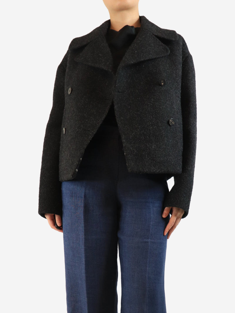 Dark grey wool peacoat - size UK 14 Coats & Jackets Dior 