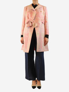 Pink double-breasted jacquard jacket - size UK 8 Coats & Jackets Anna Molinari 