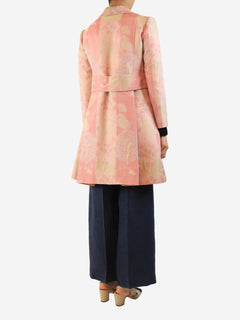 Pink double-breasted jacquard jacket - size UK 8 Coats & Jackets Anna Molinari 