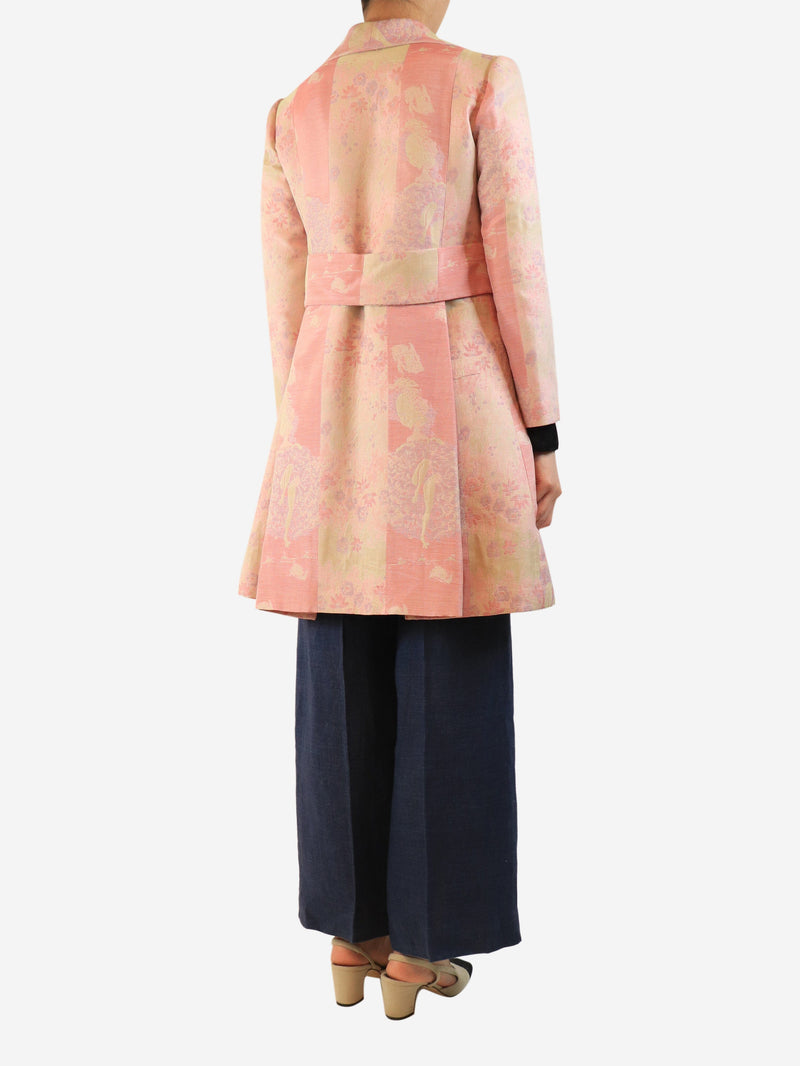Pink double-breasted jacquard jacket - size UK 8 Coats & Jackets Anna Molinari 