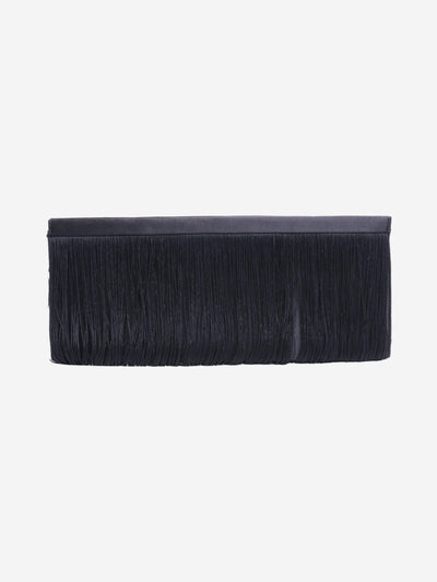 Navy blue fringed satin clutch Clutch bags Jil Sander 