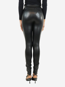 Wolford Black faux-leather leggings - size UK 6