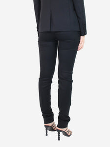 Loro Piana Black tailored trousers - size UK 10